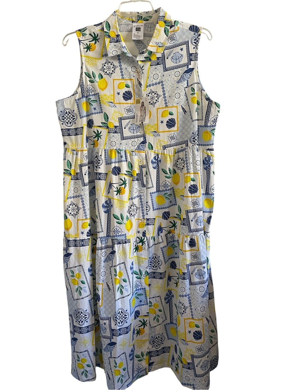 Alex's Lemonade Stand Sleeveless Button-Up Woven Dress. Size XL